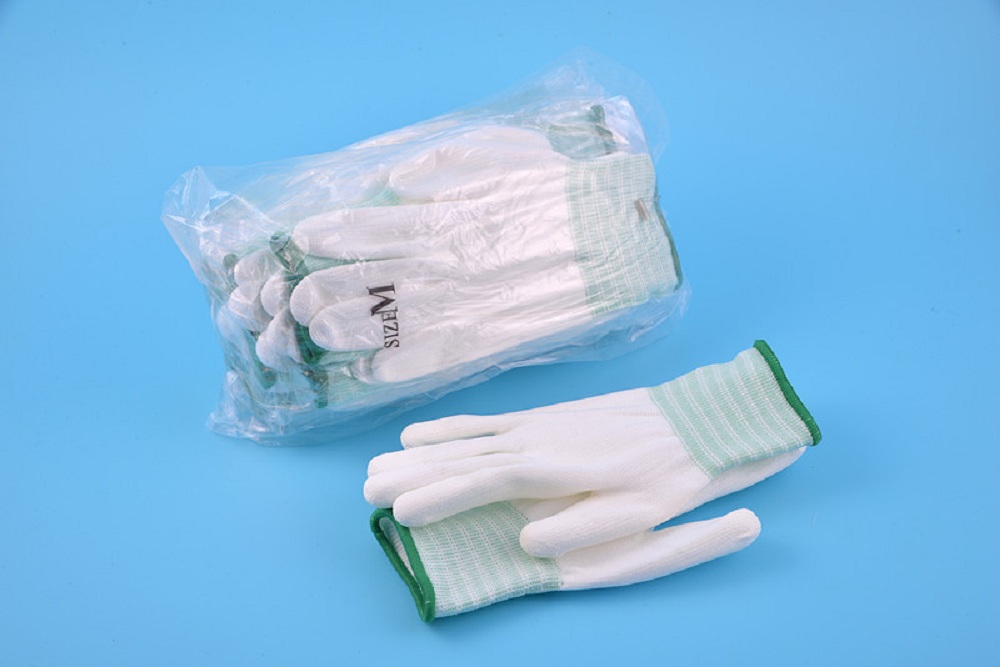 Nylon non-slip Gloves Palms PU Coated Gloves 