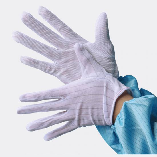Anti Static Esd Lint Free Pvc Dotted Gloves